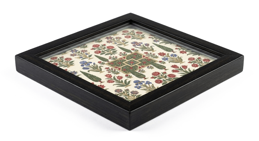 Mughal Garden Mughal Garden Coaster set · Deep Ebony
