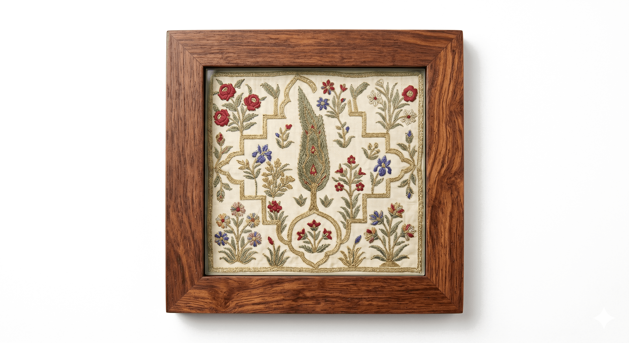 Mughal Garden Mughal Garden Coaster set · Warm Sheesham